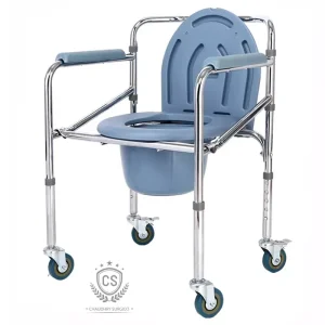 Folding Commode Chair with Wheels: JN 696